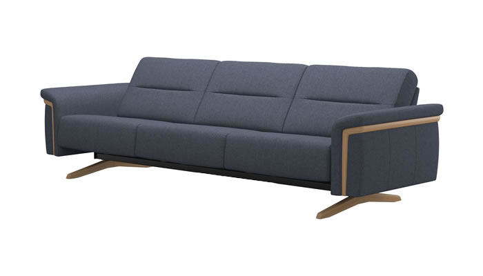 Stressless Stella 3 Seater Sofa in Calido Jeans Blue Leather